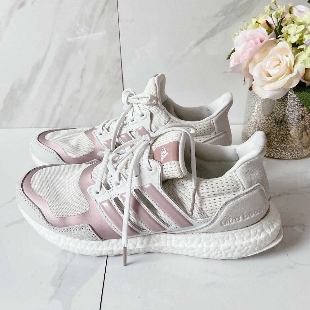 Adidas UltraBoost DNA Super Max Womens Running Shoes White Metallic Purple 10.5 - Picture 3 of 7